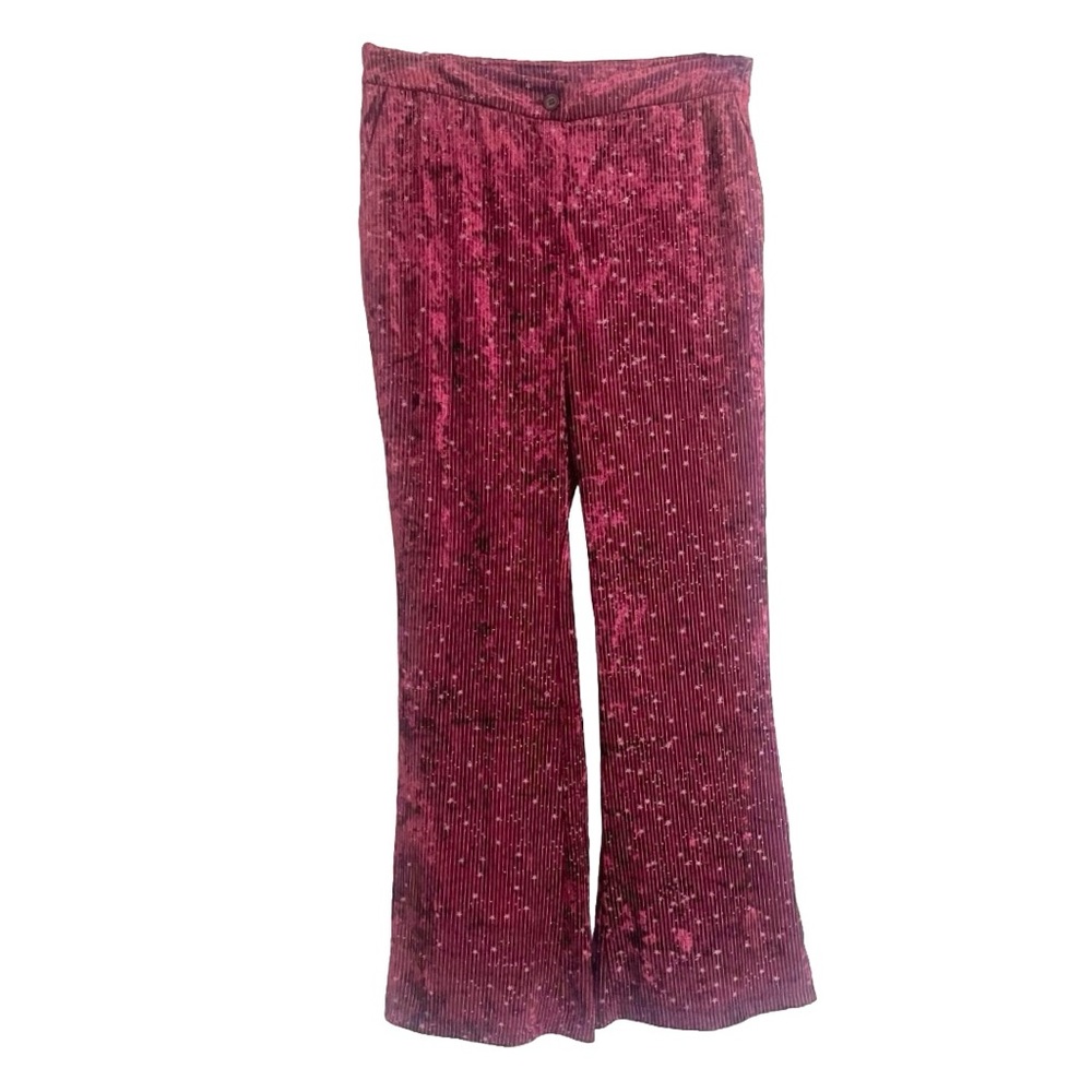 Hem & Thread Burgundy Wide Leg Pants